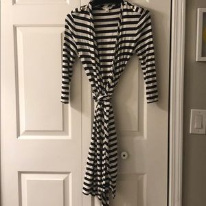 Banana Republic navy and white striped dress